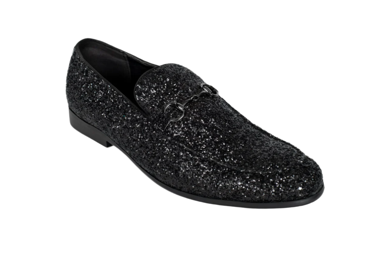 Black sparkle dress shoe