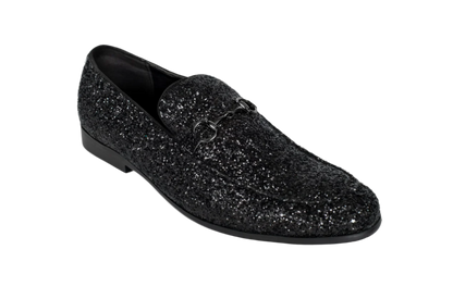 Black sparkle dress shoe