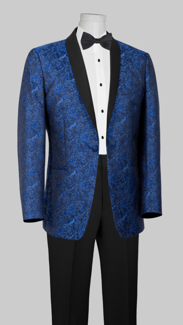 blue paisley tuxedo rental