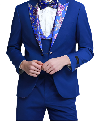 Blue Floral Tuxedo