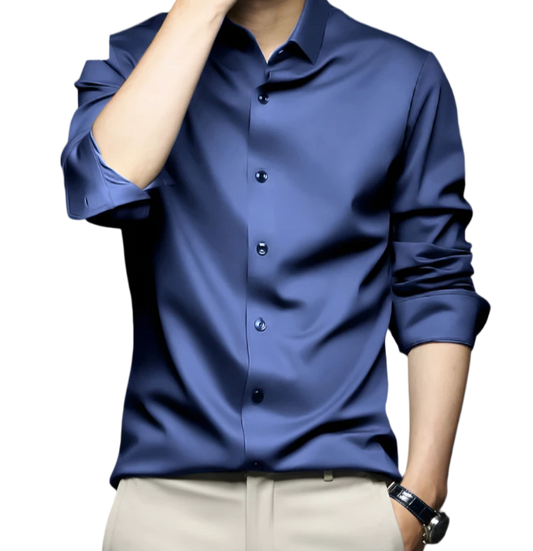 Blue Silk Dress Shirt 2 Suitable Collection