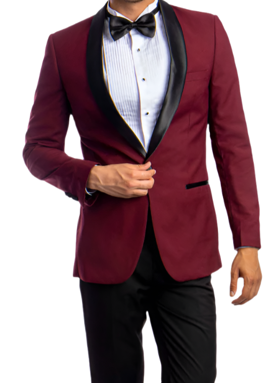 Burgundy Men's 2 Piece Tuxedo