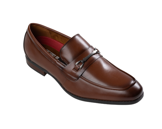 Stacy Adams Cognac Slip-On Loafer Dress Shoe.