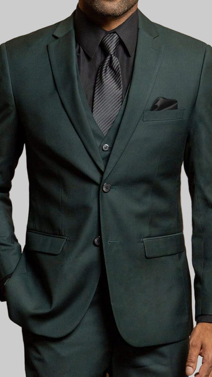 Dark Green Stretch Suit