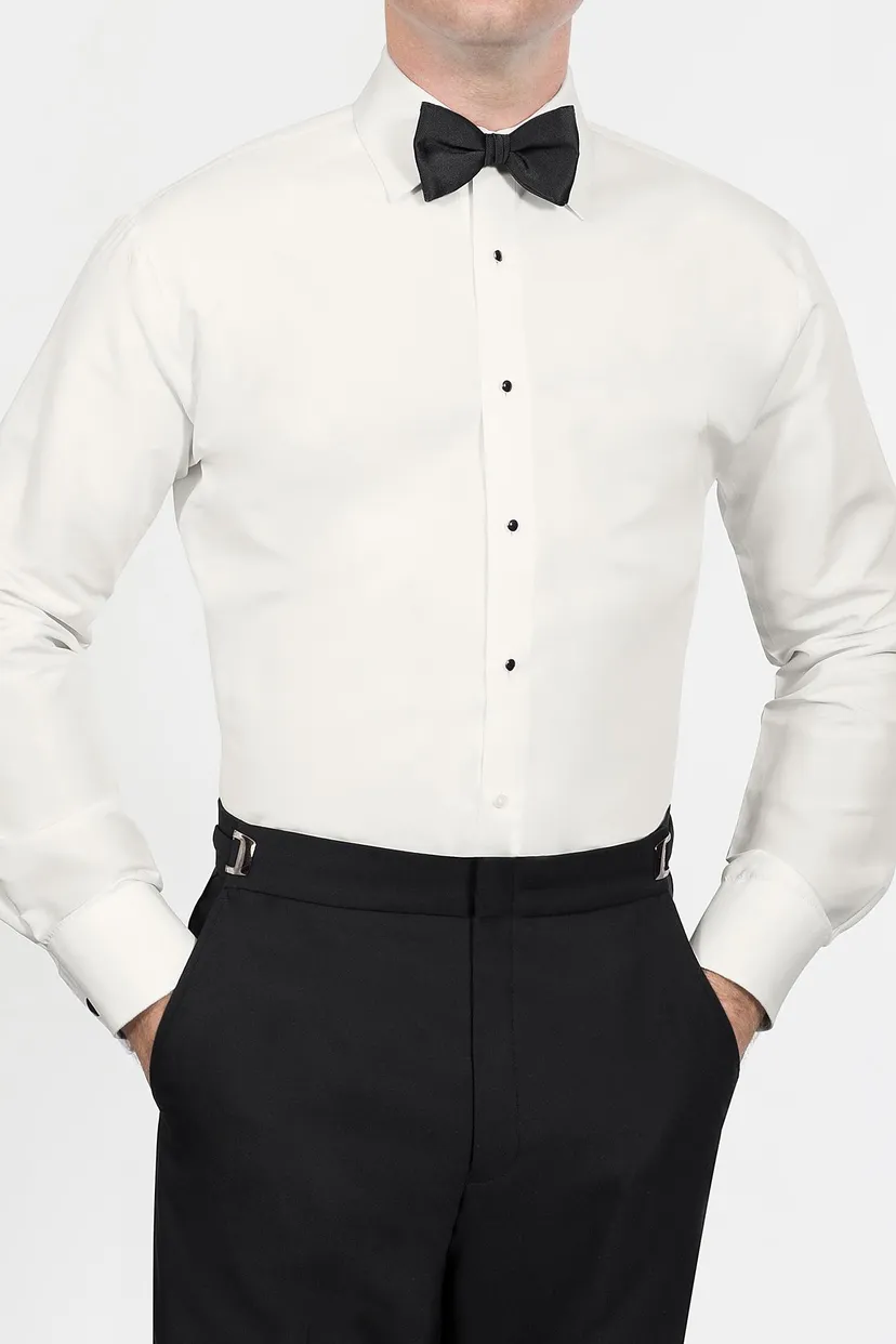 Fitted Lay Down Collar Ivory Shirt Tampa Florida suitable Collection
