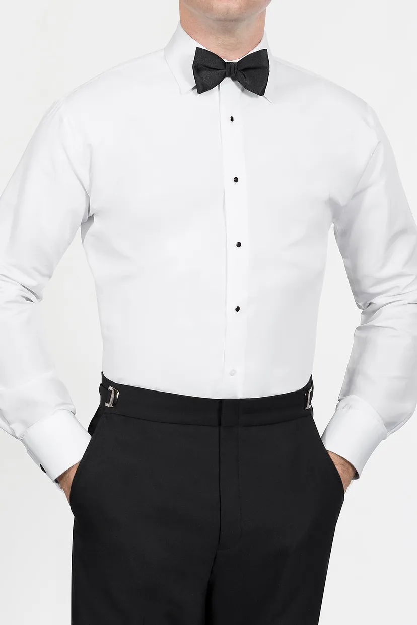 Fitted White Lay Down Collar Formal Shirt Tampa Florida Suitable Collection