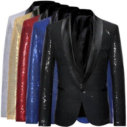 Gold Sequin Tuxedo Jacket 3