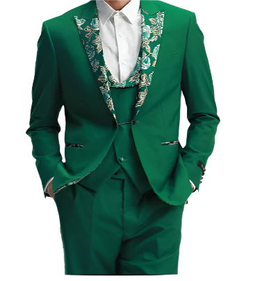 Green Floral Tuxedo