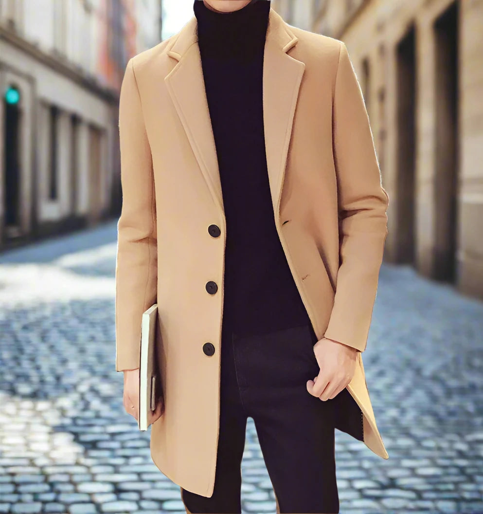 Men's Long Trench Coat