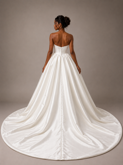 Isabelle – Timeless Satin Ball Gown Wedding Dress