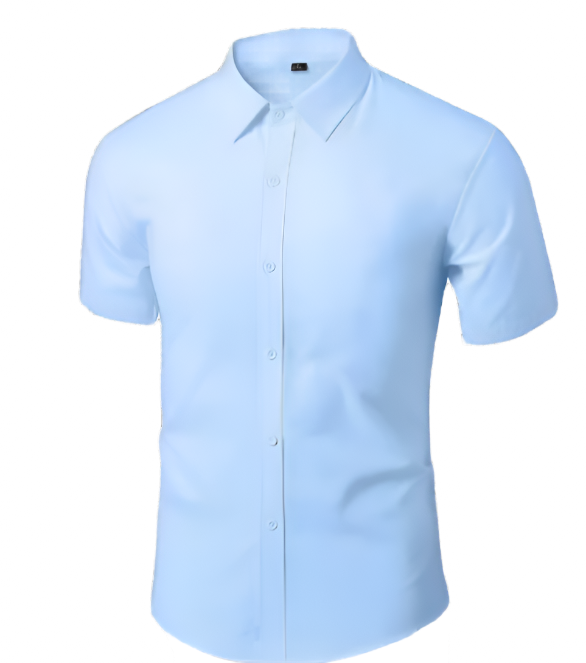 Light Blue Short Sleeve Dress Shirt