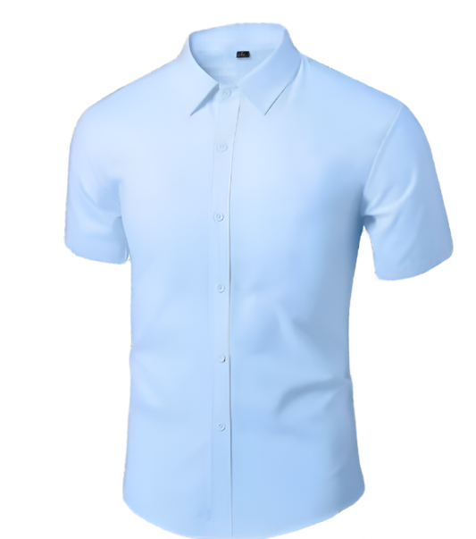 Light Blue Short Sleeve Dress Shirt