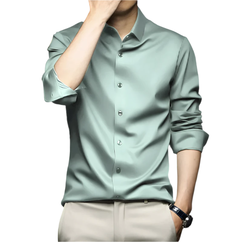Men's Silk Satin Dress Shirt Men's Silk Satin Dress Shirt