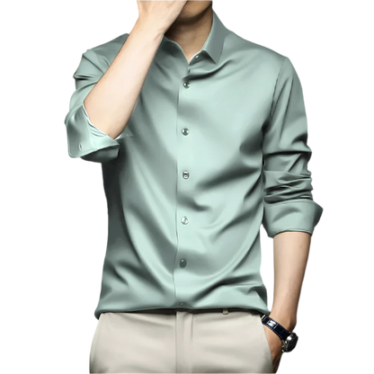 Light Green Silk Dress Shirt Suitable Collection