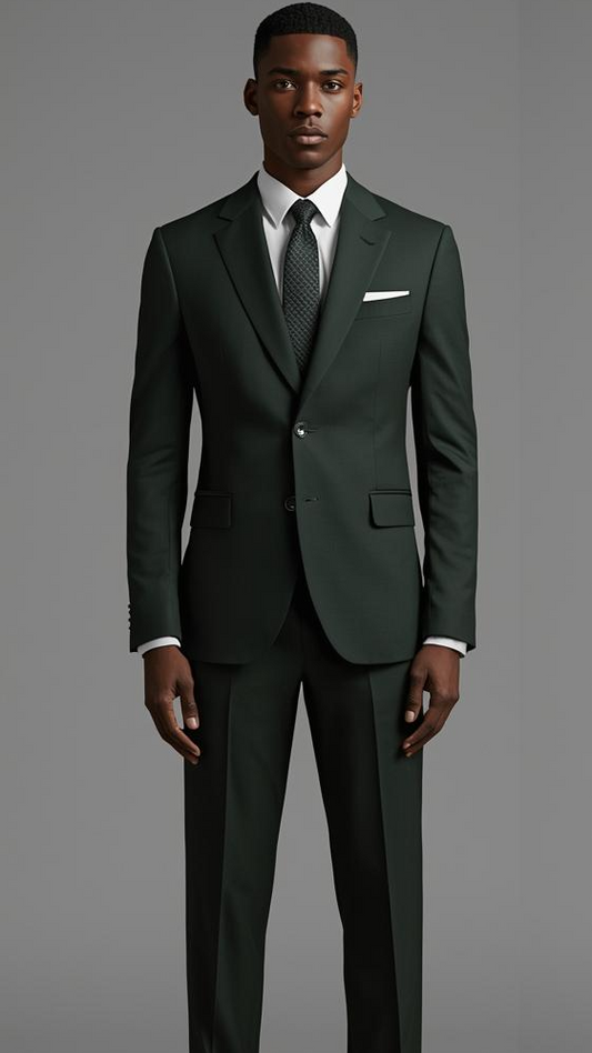 Signature Custom Forest Green Suit.