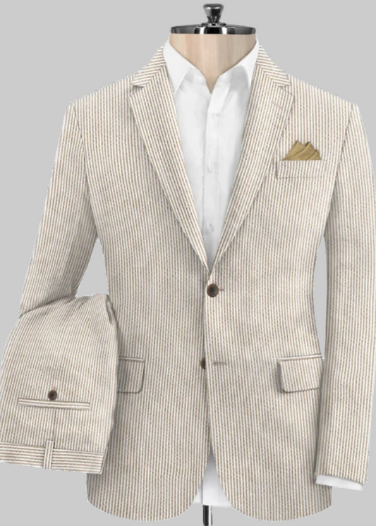 Men's Slim Fit Seersucker Suit.
