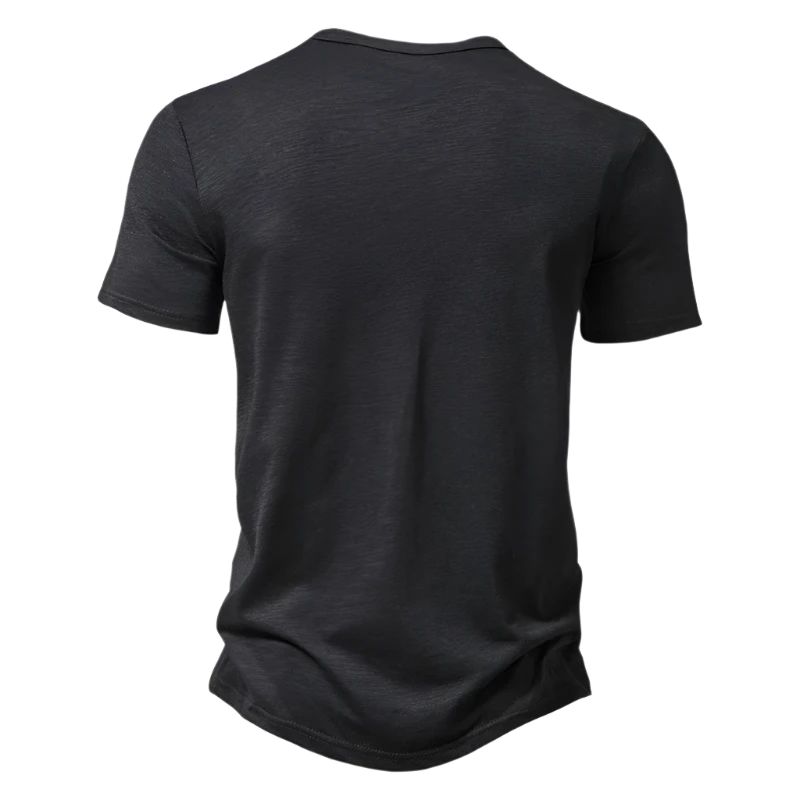 Men's Black Henley shirt 3