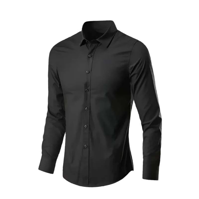 Men's Black Slim fit dress shirt