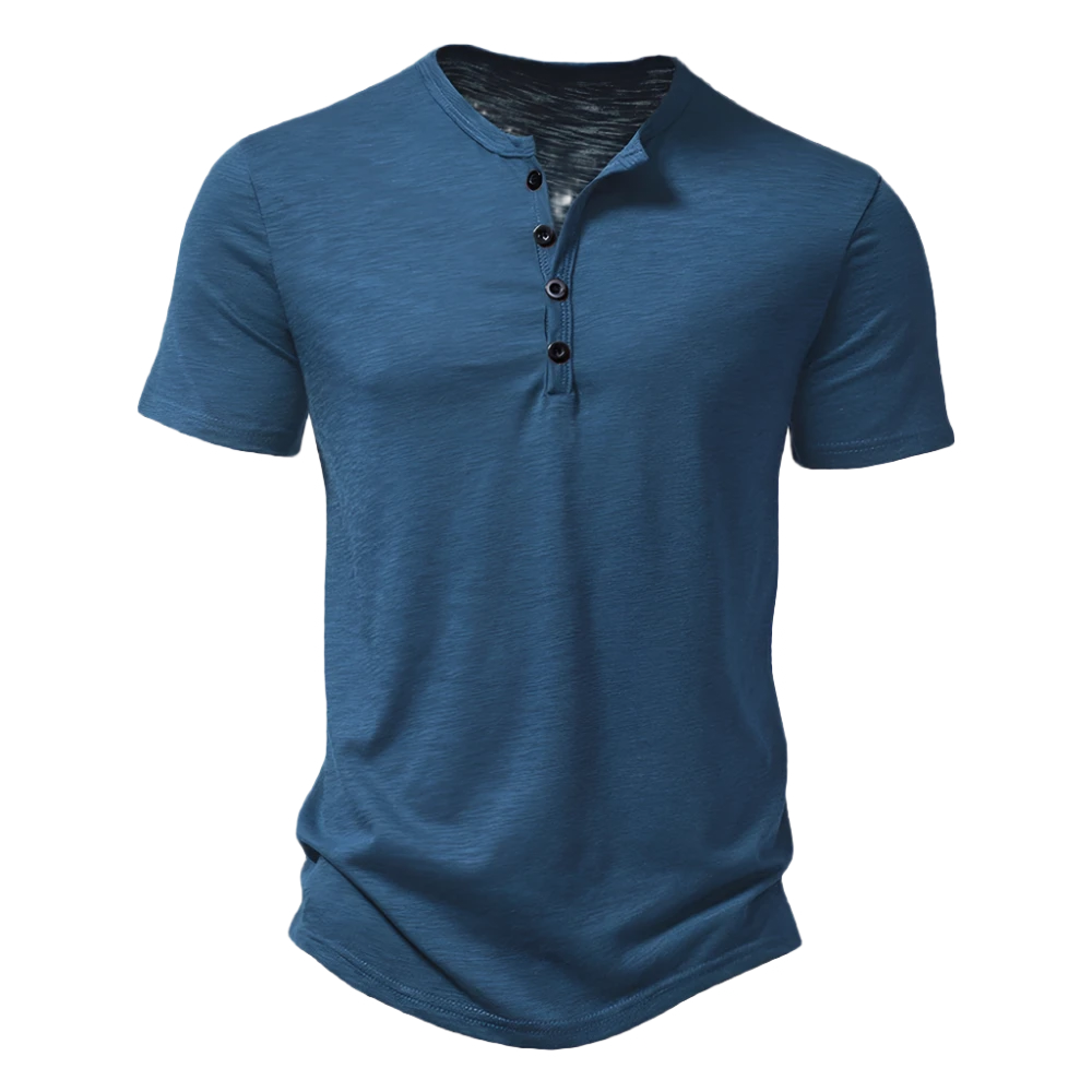 Men's Blue Henley Shirt