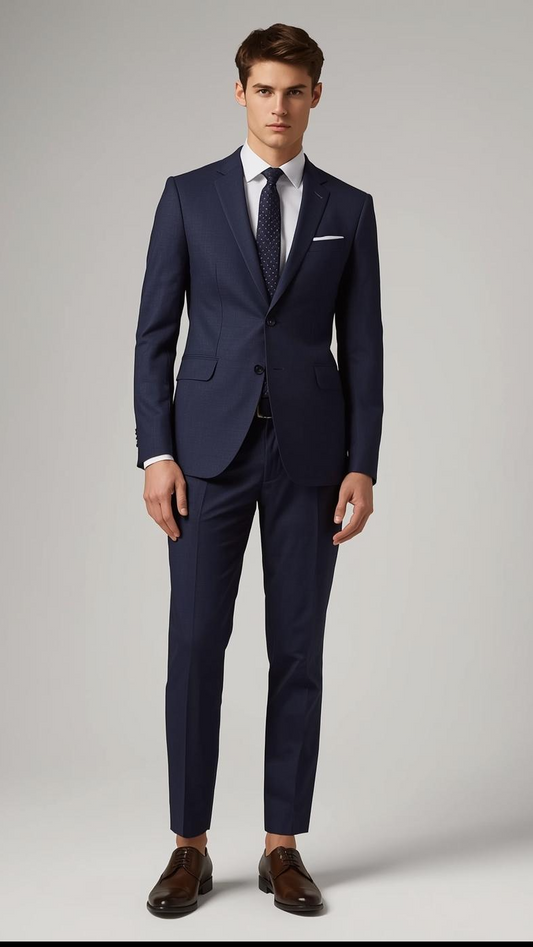 Signature Navy Blue Suit.