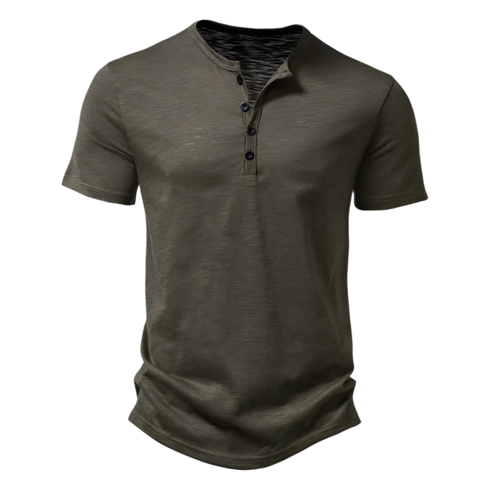 Men's Green Henley Shirt