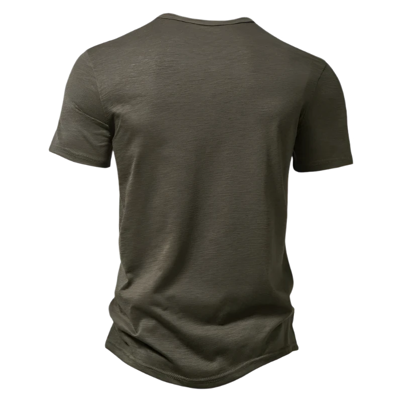 Men's Green henley shirt 3