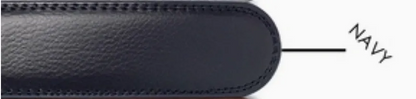 Men's Navy Leather Belt