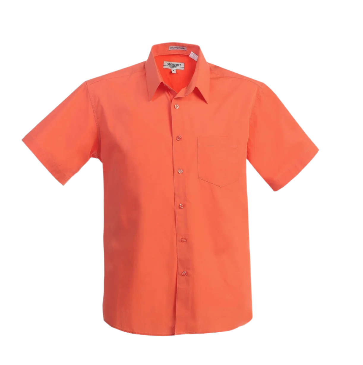 Men's Short Sleeve Orange Shirt