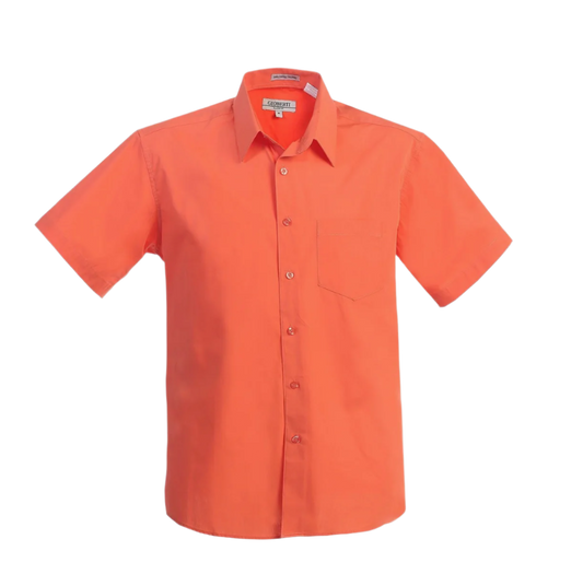 Men's Short Sleeve Orange Shirt