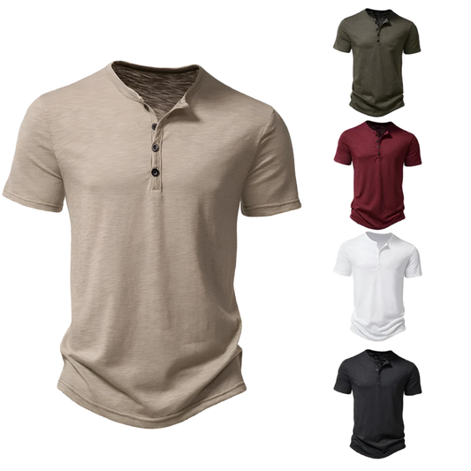 Men's Short Sleeve Henley Shirt