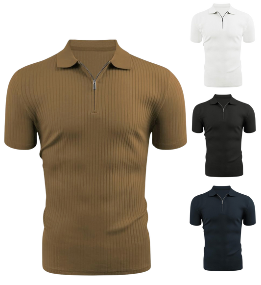 Multi Colors Zipper Polo