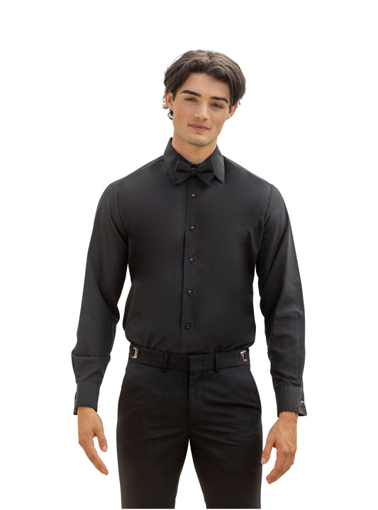 Black Microfiber Dress Shirt Rental