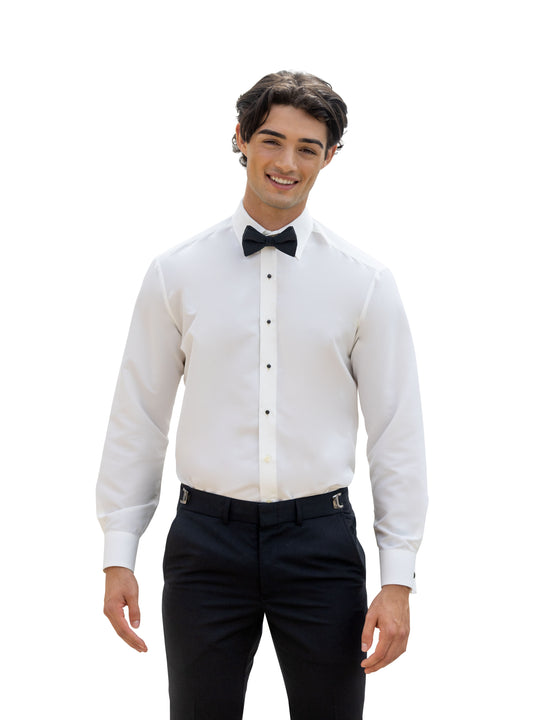 White Microfiber Dress Shirt Rental