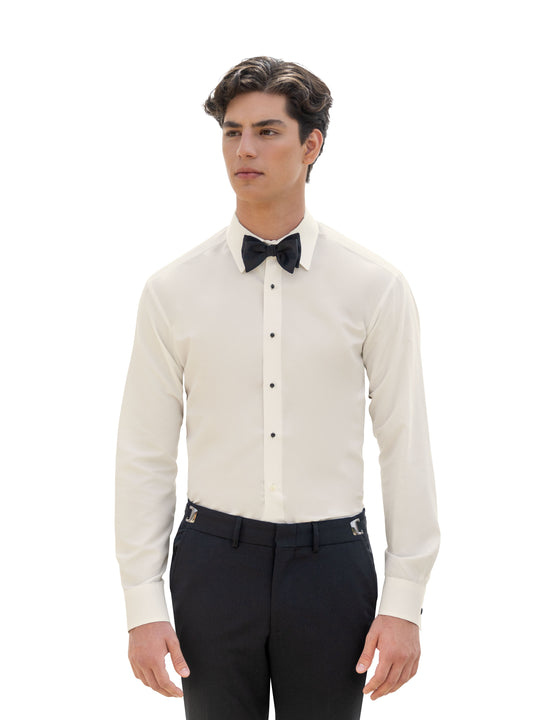 Ivory Fitted Microfiber Dress Shirt Rental
