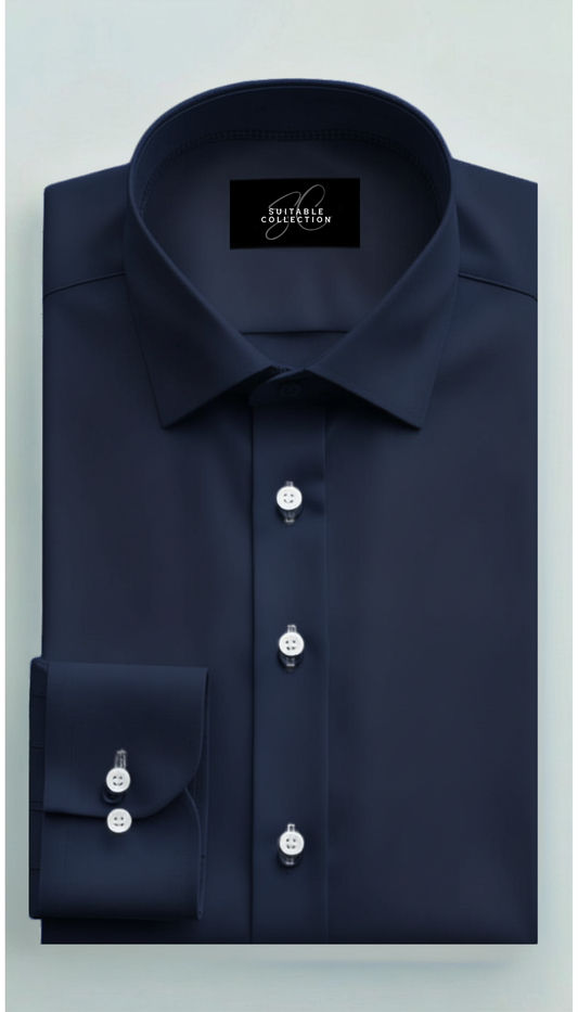 Navy Custom Dress Shirt