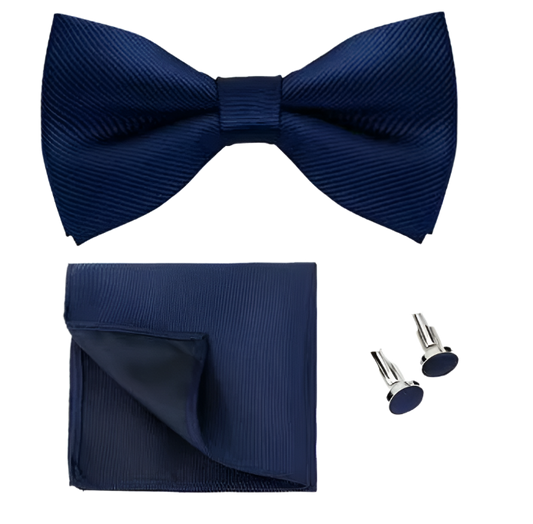 Navy Bow tie set