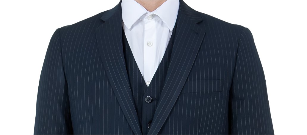 Navy Pin Stripe Suit 2