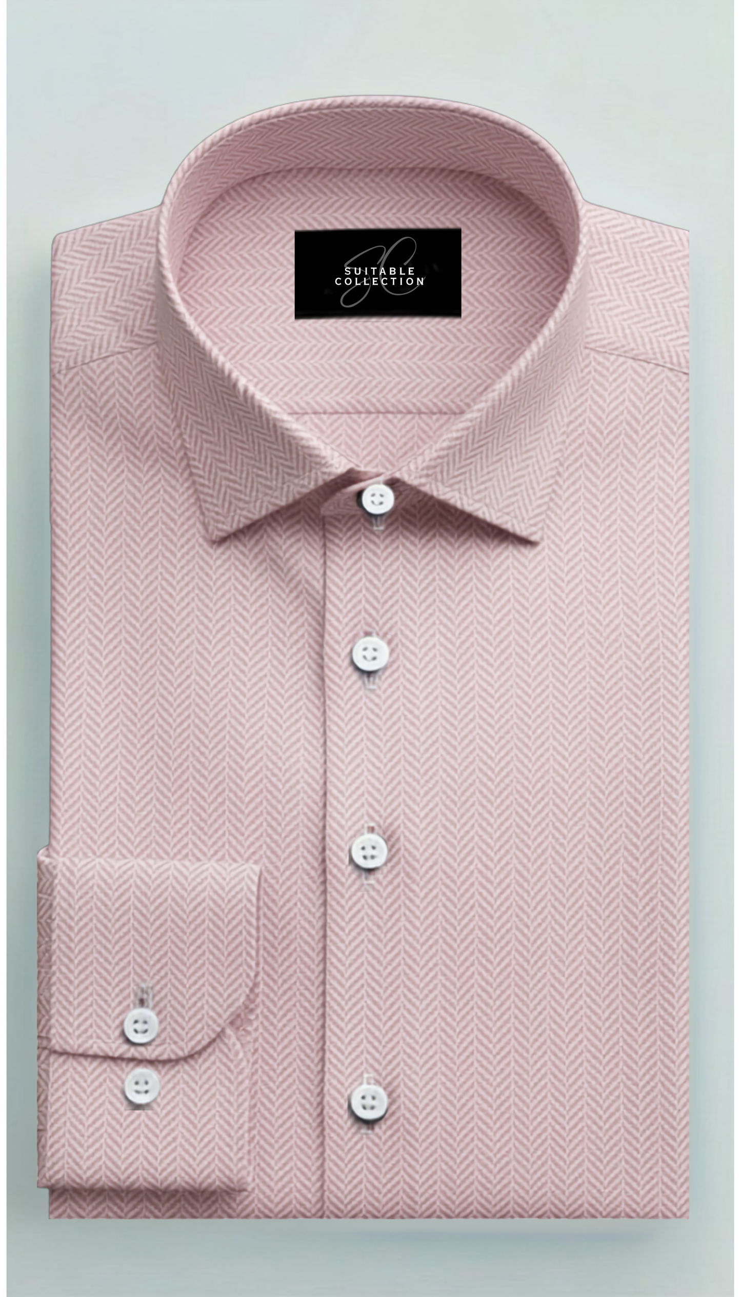 Pink Herringbone Shirt