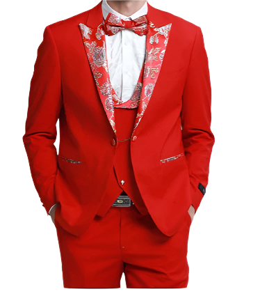 Red Floral Tuxedo