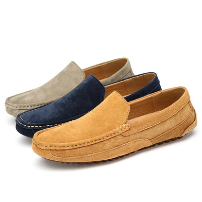 Suede Leather Man Loafers - Suitable Collection