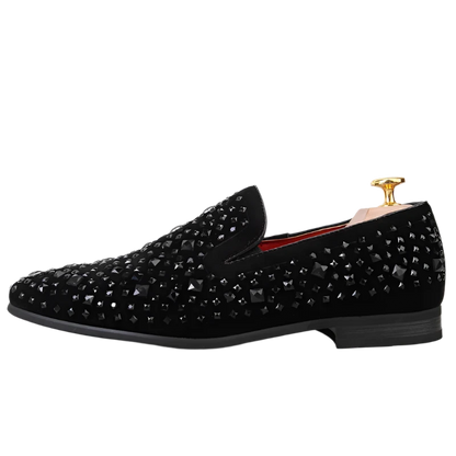 Black Spike Mens Loafers | Suitable Collection