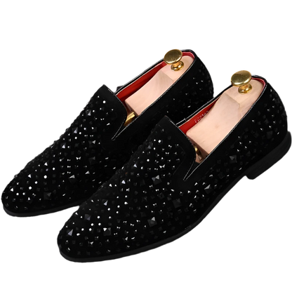 Black Spike Mens Loafers | Suitable Collection