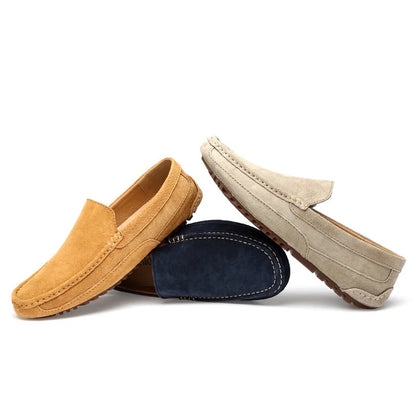 Suede Leather Man Loafers - Suitable Collection