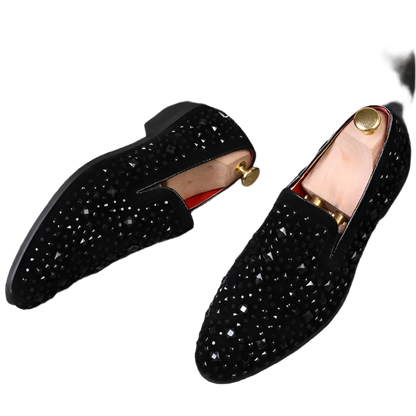 Black Spike Mens Loafers | Suitable Collection