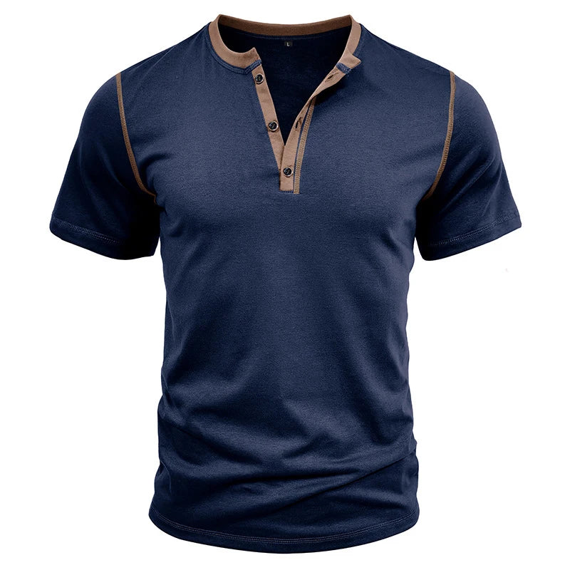 Men's V-Neck Fashion Solid Tee | Suitable Collection