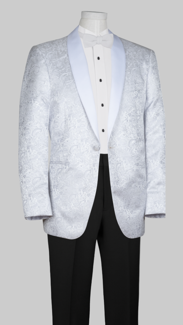 white paisley tuxedo rental