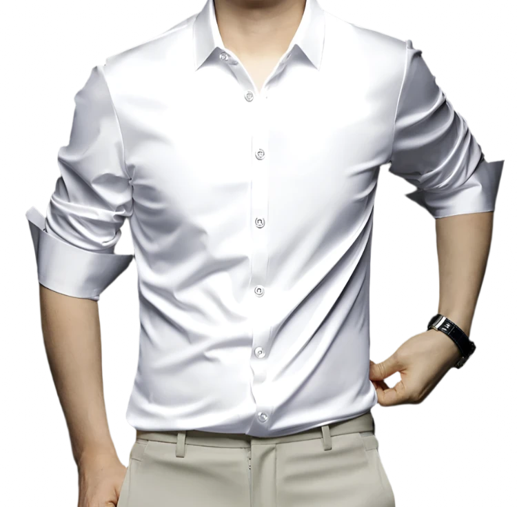 White Silk Dress Shirt Suitable Collection