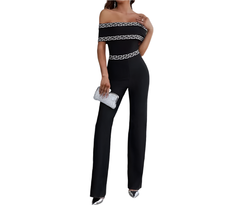 Classic Black & White Jumpsuit Women
