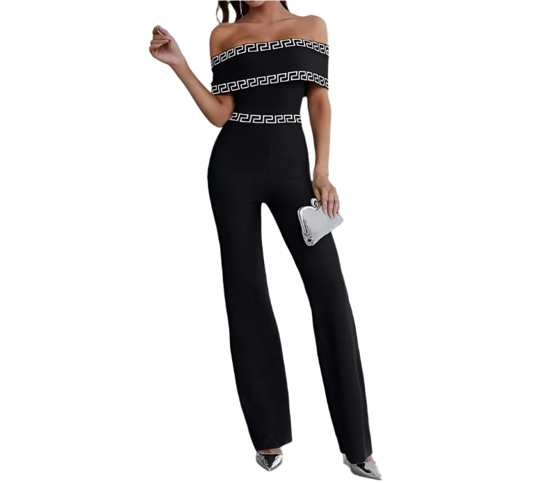 Classic Black & White Jumpsuit Women