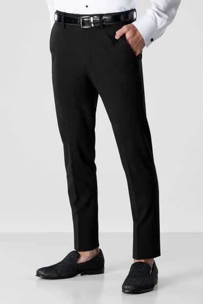 Black Euro Stretch Suit Pant